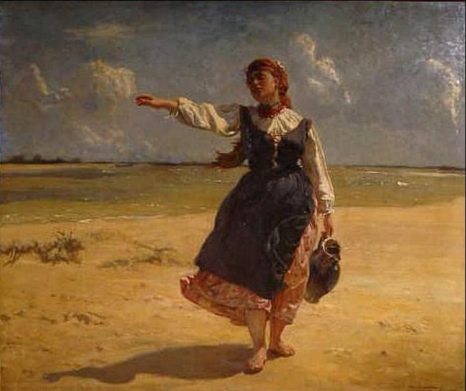 Dziewczyna z dzbanem, 1875 olej na płótnie własność prywatna